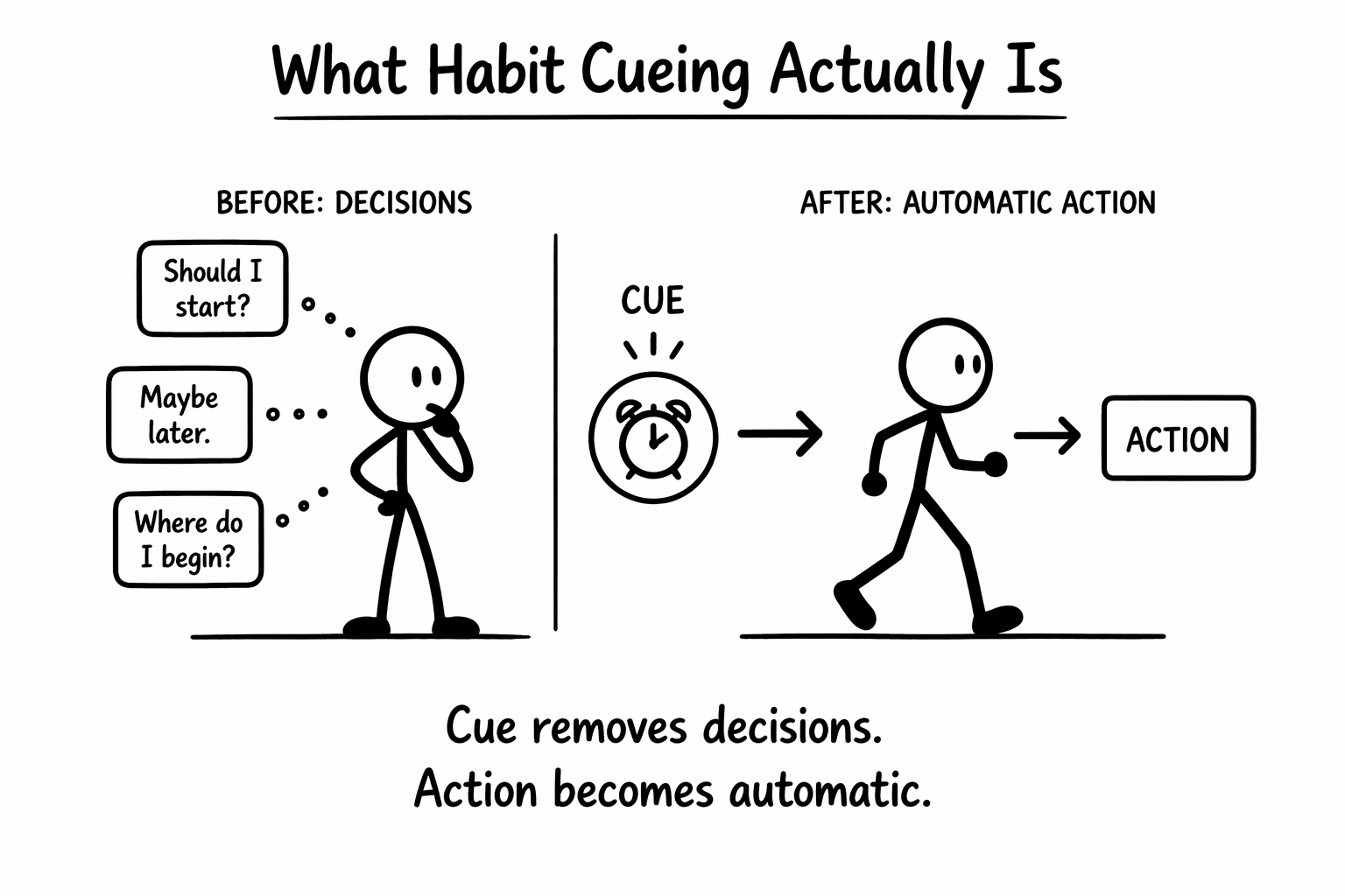 What Habit Cueing Actually Is And How It Removes Decision Friction